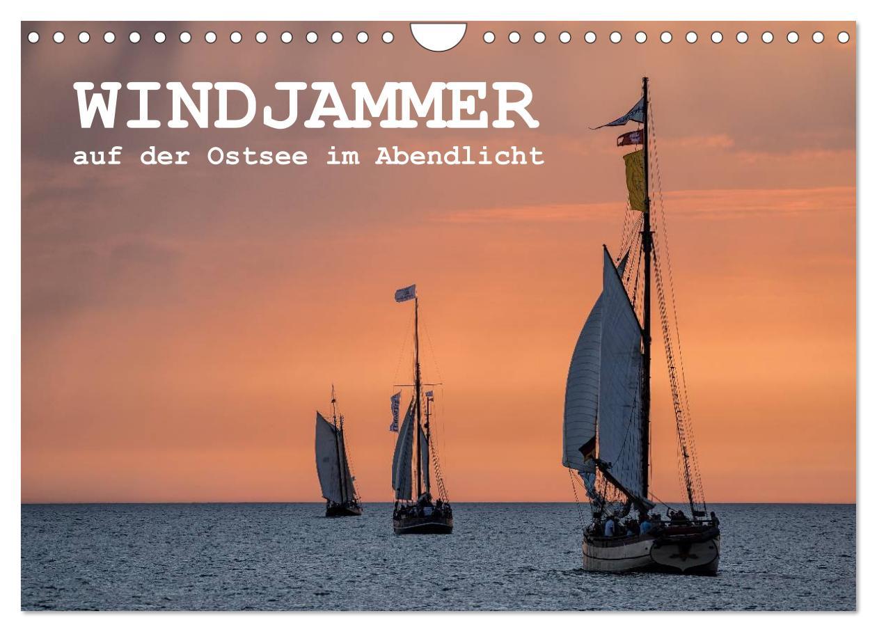 Cover: 9783435581849 | Windjammer auf der Ostsee im Abendlicht (Wandkalender 2025 DIN A4...