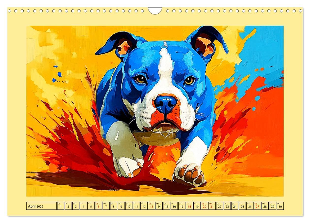 Bild: 9783457202593 | Pit Bulls und Familie. Bunte Bull Breed Schönheiten (Wandkalender...