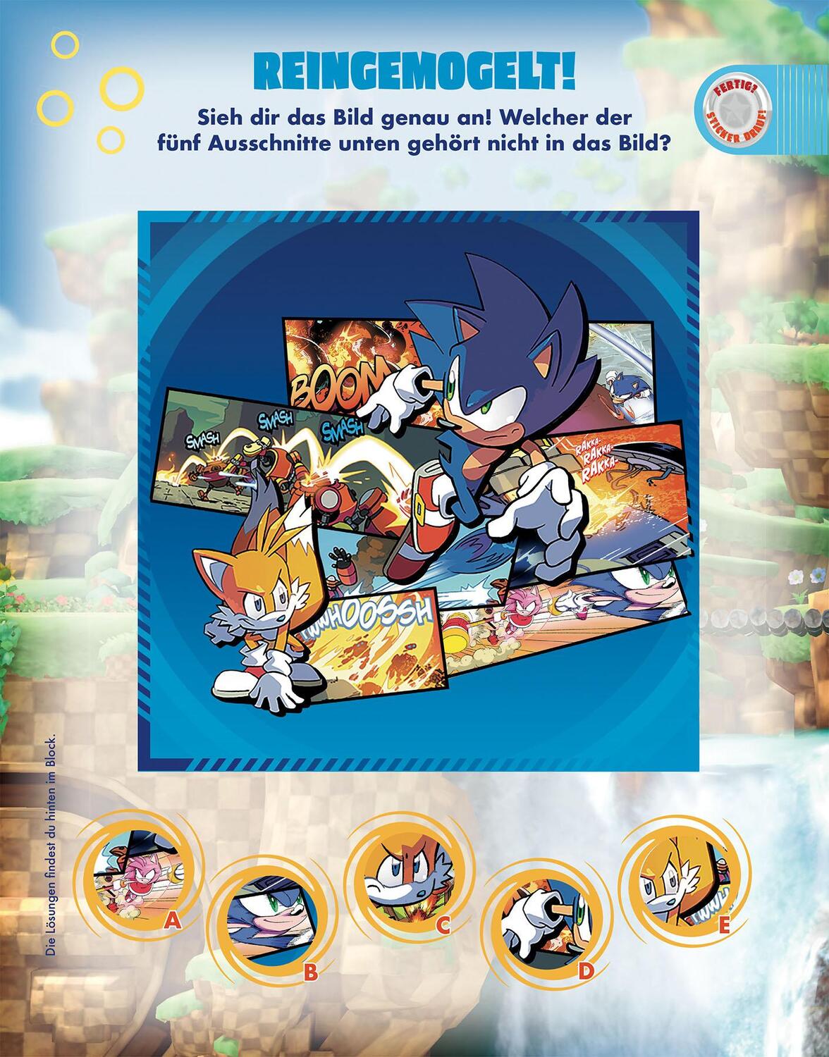 Bild: 9783833245435 | Sonic The Hedgehog: 1001 Sticker: Stickern - Rätseln - Ausmalen | Buch