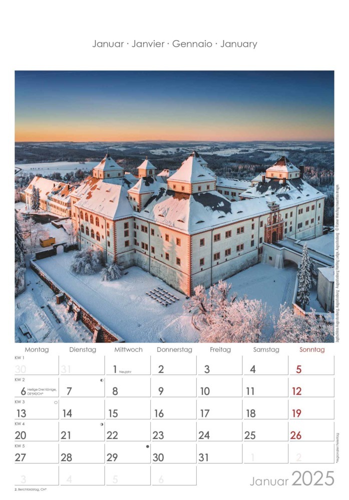 Bild: 4251732341206 | Alpha Edition - Sachsen 2025 Bildkalender, 23,7x34cm, Wandkalender...