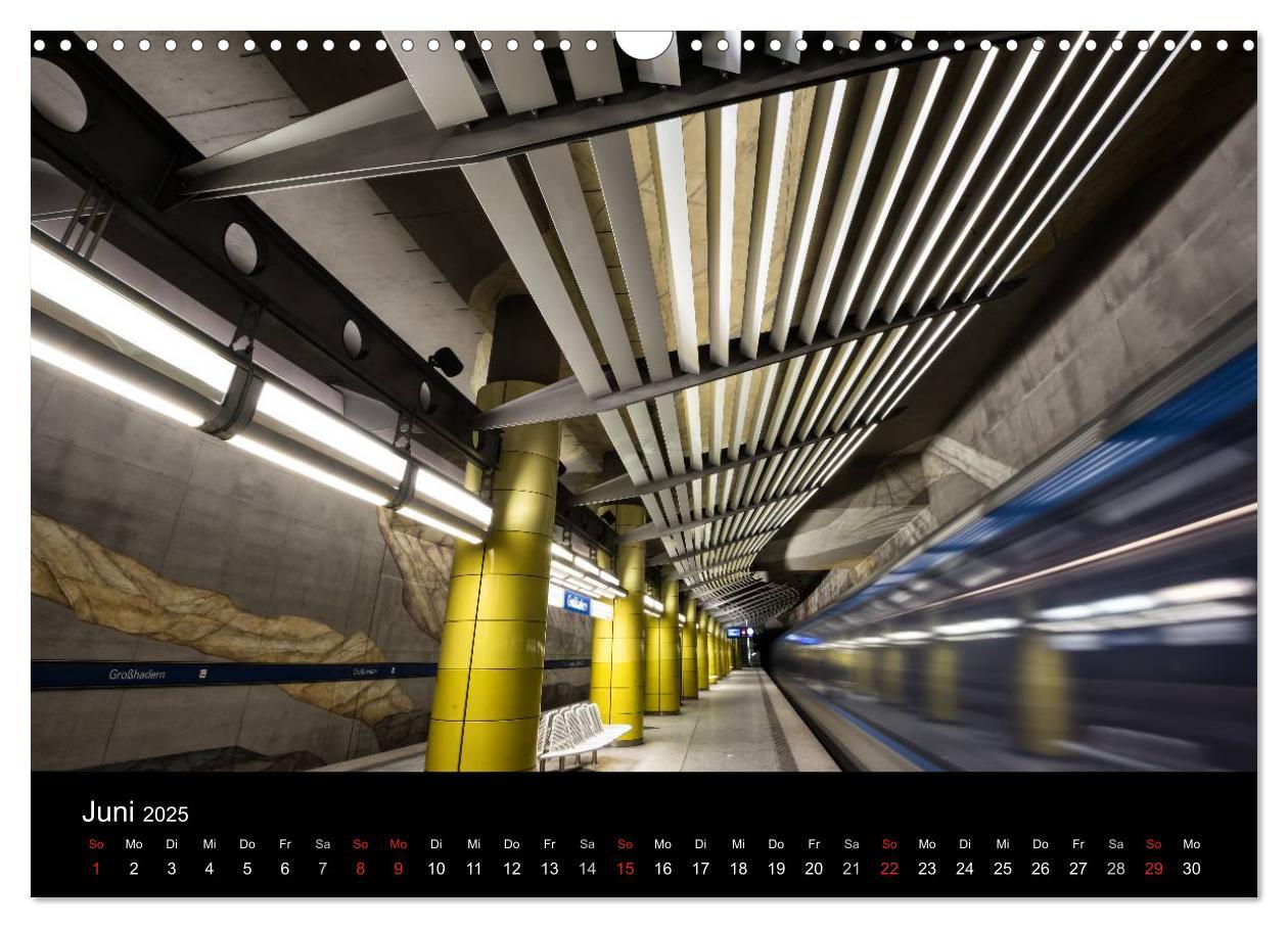 Bild: 9783435490370 | MetroMUC, Stationen im Untergrund Münchens (Wandkalender 2025 DIN...