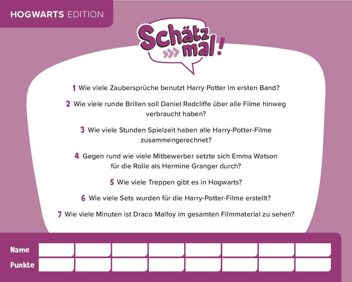 Bild: 9783989760370 | Schätz mal! Hogwarts Edition | Taschenbuch | 64 S. | Deutsch | 2025