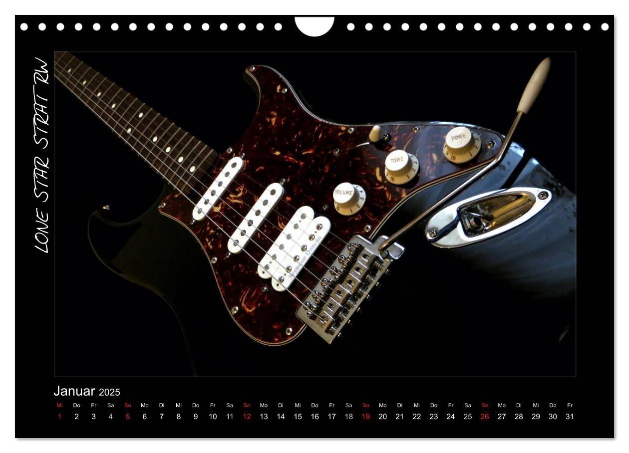 Bild: 9783435752850 | ROCKGITARREN in Szene gesetzt (Wandkalender 2025 DIN A4 quer),...