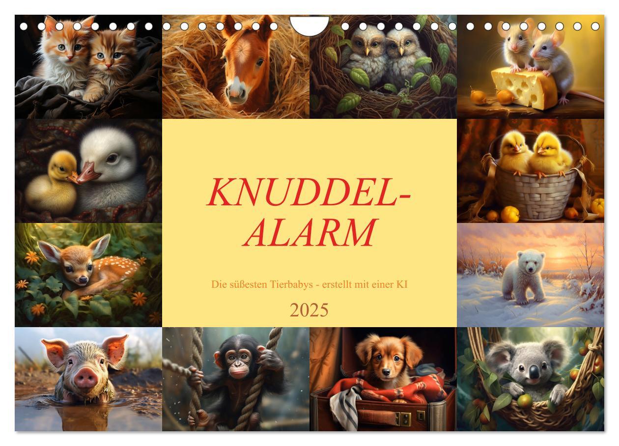 Cover: 9783383858543 | Knuddel-Alarm (Wandkalender 2025 DIN A4 quer), CALVENDO Monatskalender