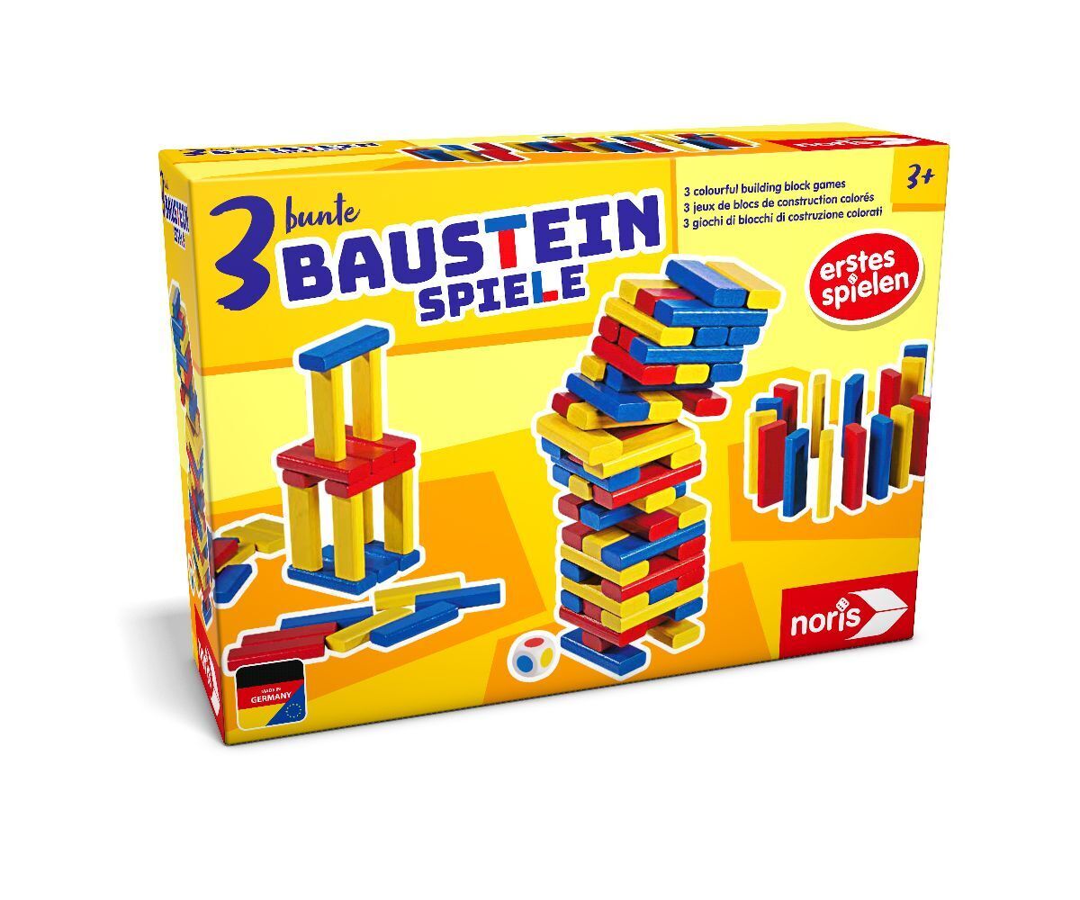 Bild: 4000826006107 | 3 bunte Bausteinspiele | Spiel | Bunter Stückkarton | 606012165 | 2024