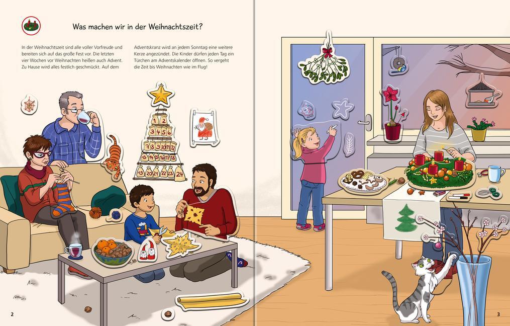 Bild: 9783473600090 | Wieso? Weshalb? Warum? Stickerheft: Weihnachten | Katja Rau | 24 S.