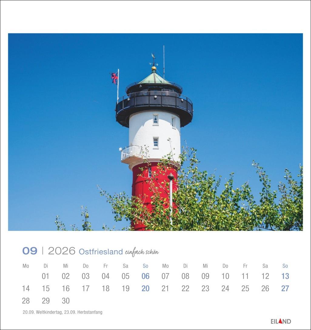 Bild: 9783964024091 | Ostfriesland Postkartenkalender 2026 - einfach schön | Eiland | 13 S.