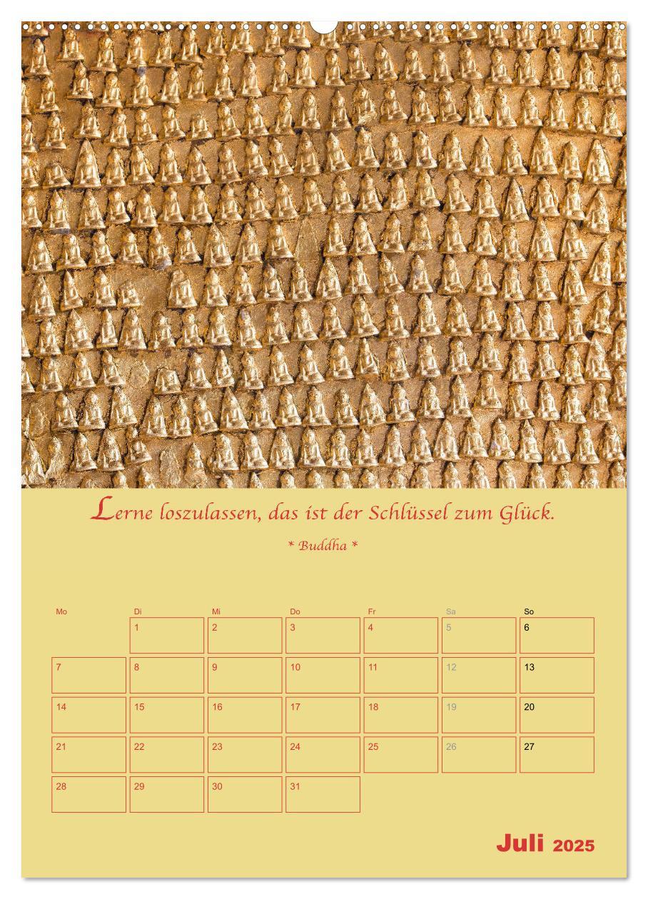 Bild: 9783435927586 | BUDDHA IN GOLD - Mit buddhistischen Sprüchen (Wandkalender 2025 DIN...