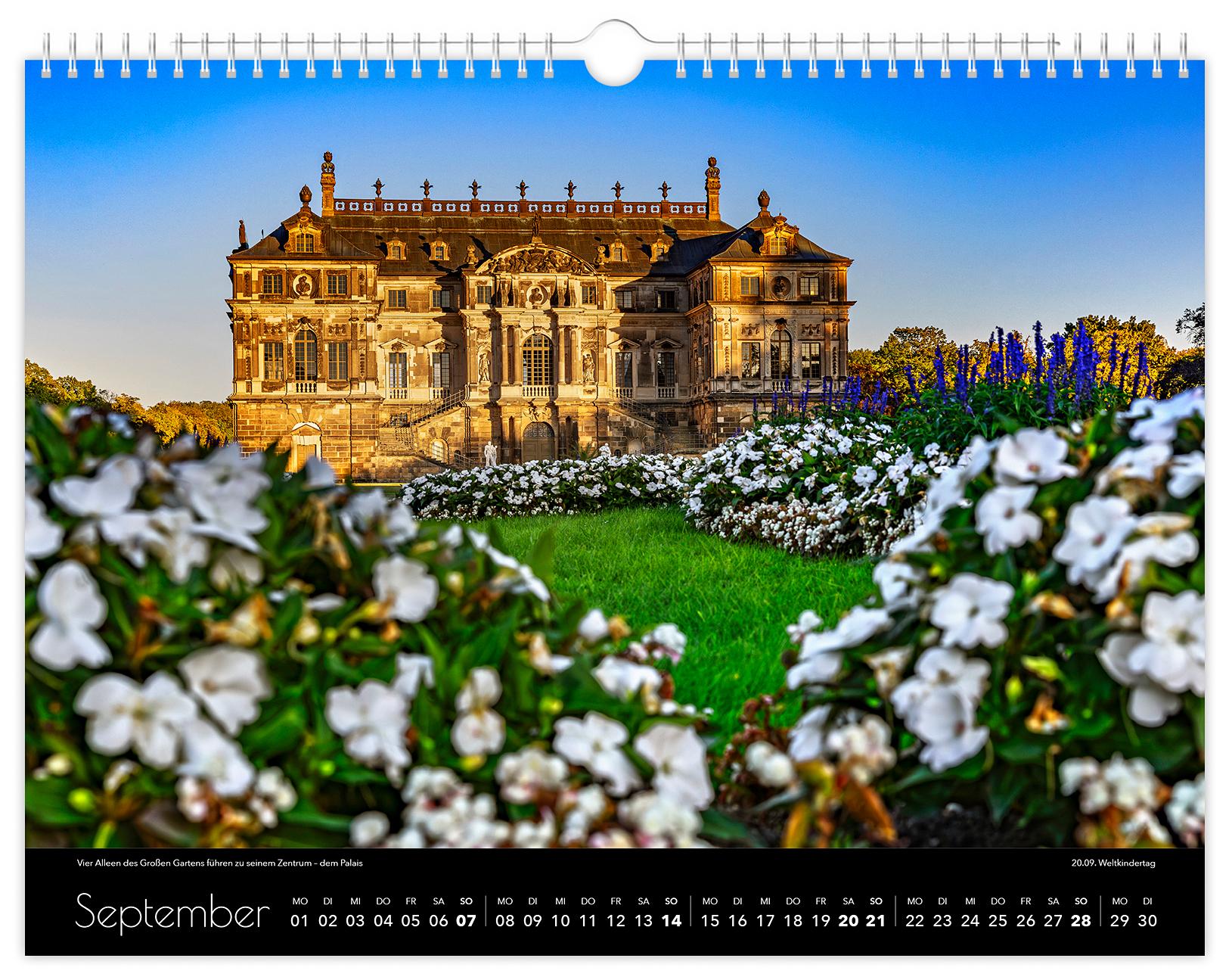 Bild: 9783910680586 | Kalender Dresden Elbflorenz 2025 | 40 x 30 cm schwarzes Kalendarium