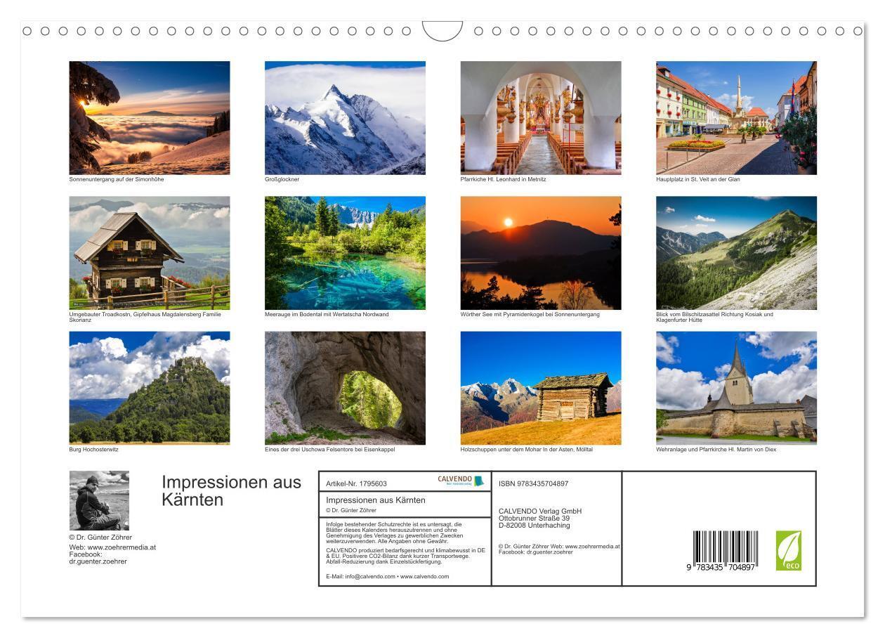 Bild: 9783435704897 | Impressionen aus Kärnten (Wandkalender 2025 DIN A3 quer), CALVENDO...