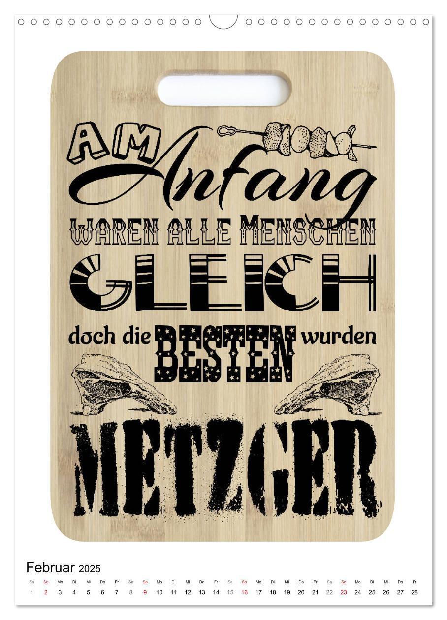 Bild: 9783435939756 | Metzger-Sprüche (Wandkalender 2025 DIN A3 hoch), CALVENDO...