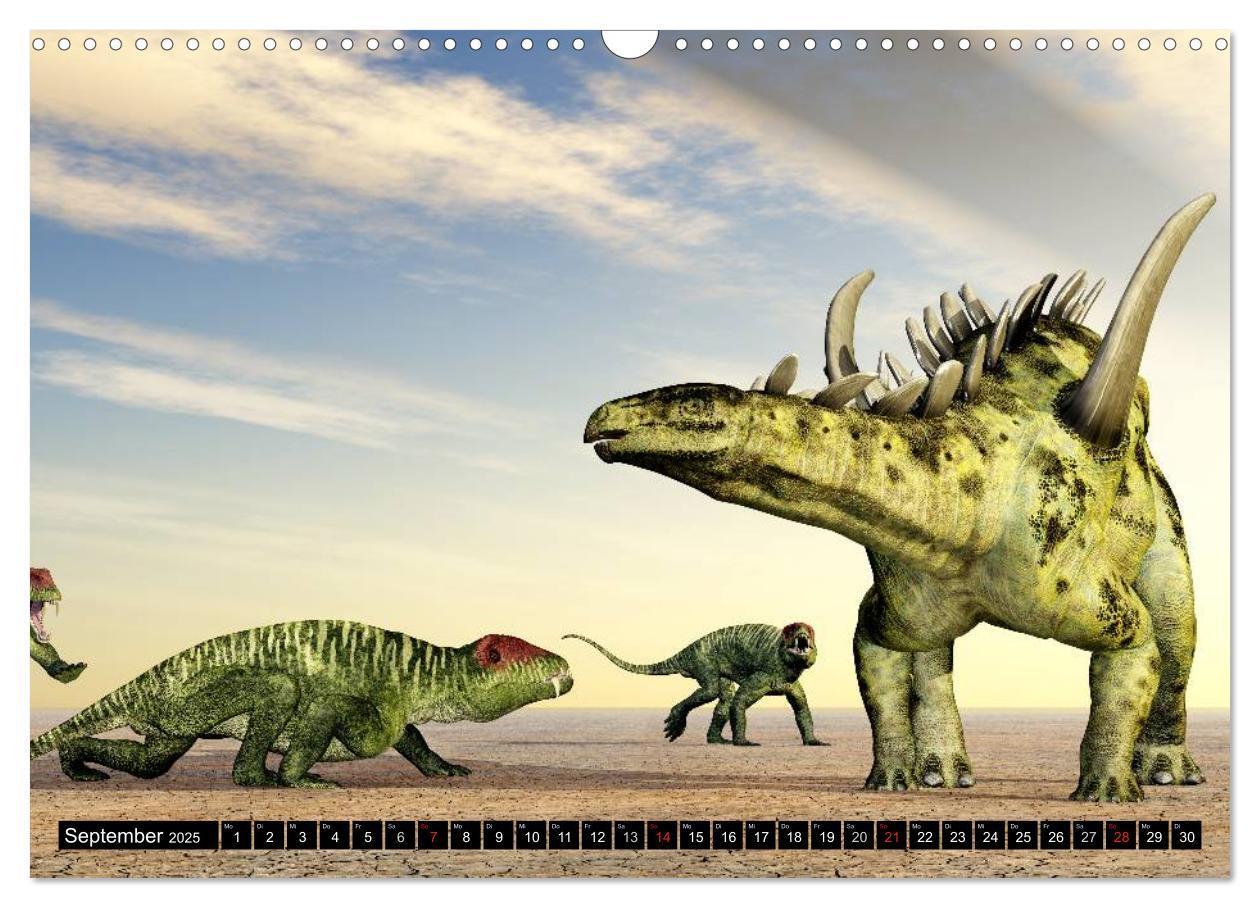 Bild: 9783435567799 | Dinosaurier. Urzeitliche Giganten (Wandkalender 2025 DIN A3 quer),...