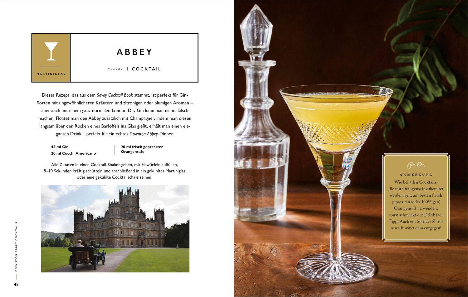 Bild: 9783791386409 | Die offiziellen Downton Abbey Cocktails | Julian Fellowes | Buch