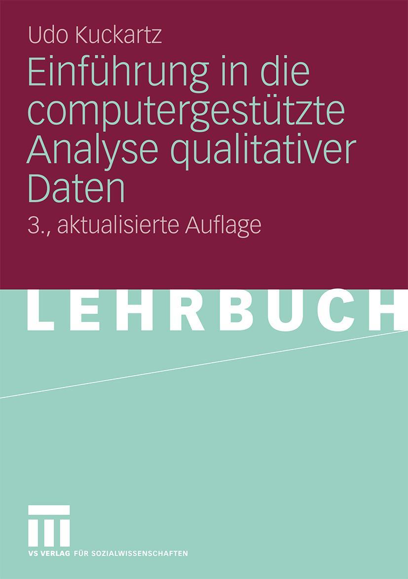 Cover: 9783531166612 | Einführung in die computergestützte Analyse qualitativer Daten | Buch