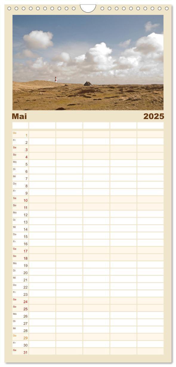 Bild: 9783457107331 | Familienplaner 2025 - Sylt-Momente mit 5 Spalten (Wandkalender, 21...