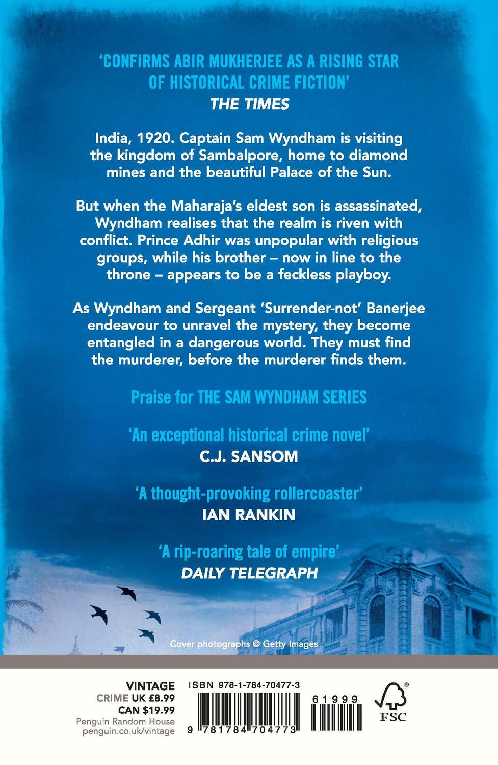 Rückseite: 9781784704773 | A Necessary Evil | Wyndham and Banerjee Book 2 | Abir Mukherjee | Buch