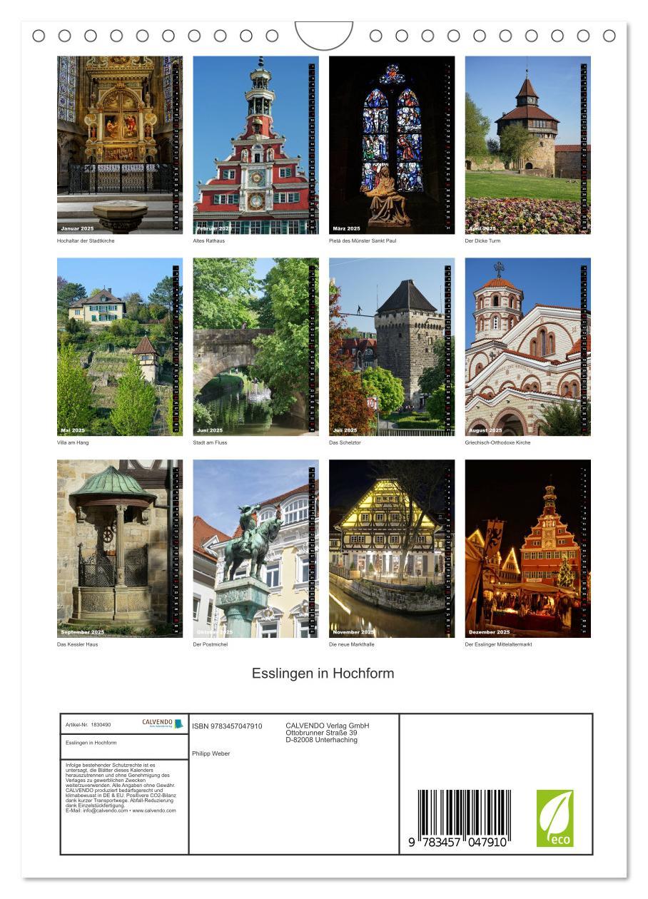 Bild: 9783457047910 | Esslingen in Hochform (Wandkalender 2025 DIN A4 hoch), CALVENDO...