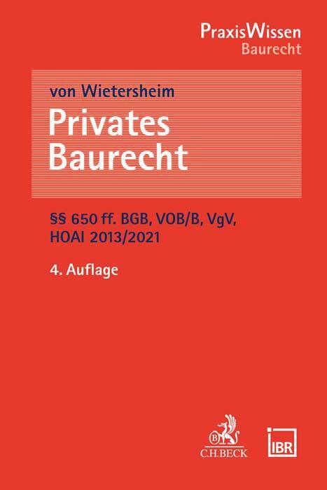 Cover: 9783406780332 | Privates Baurecht | Mark von Wietersheim | Taschenbuch | XVII | 2021