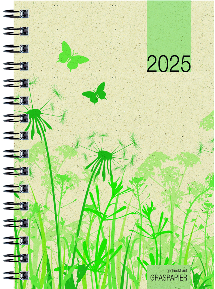 Cover: 4006928024865 | Zettler - Taschenkalender 2025 Graspapier, 10x14cm, Taschenplaner...