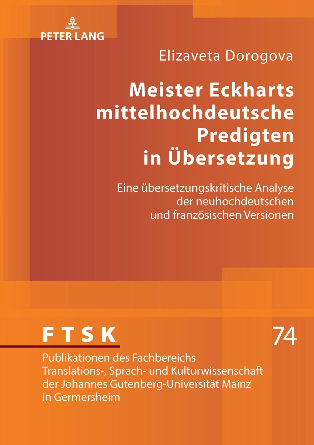 Cover: 9783631878774 | Meister Eckharts mittelhochdeutsche Predigten in Übersetzung | Buch