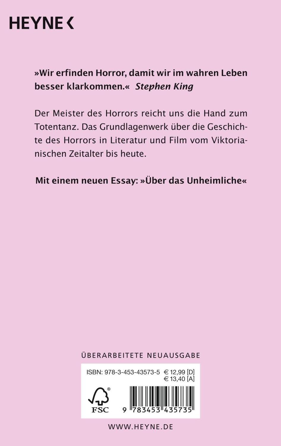 Bild: 9783453435735 | Danse Macabre | Die Welt des Horrors | Stephen King | Taschenbuch