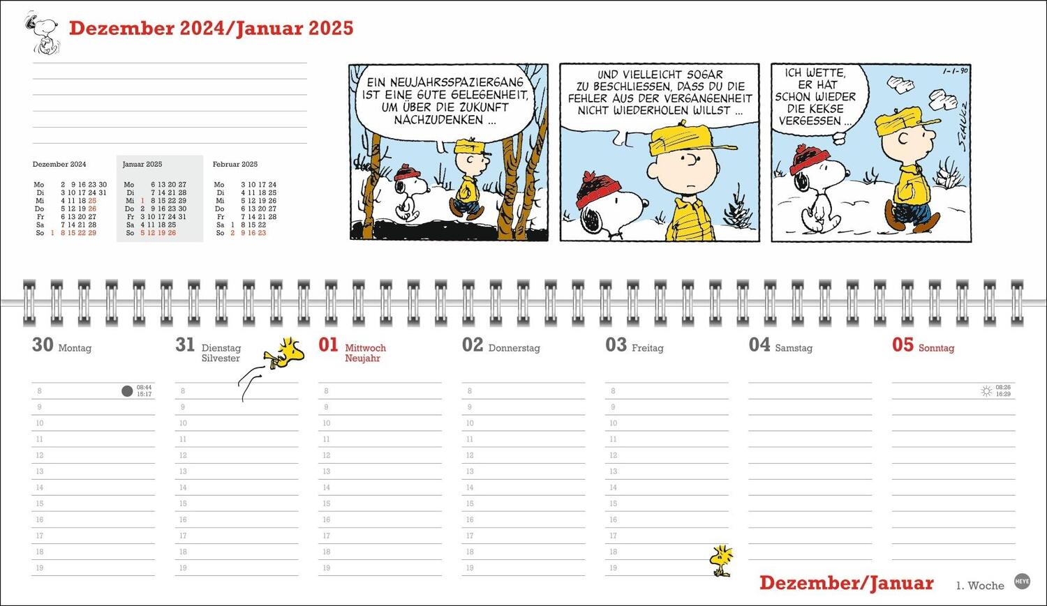 Bild: 9783756406555 | Peanuts Wochenquerplaner 2025 | Heye | Kalender | Spiralbindung | 2025