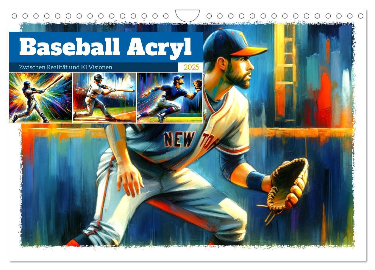 Cover: 9783383776366 | Baseball Acryl - Zwischen Realität und KI Visionen (Wandkalender...