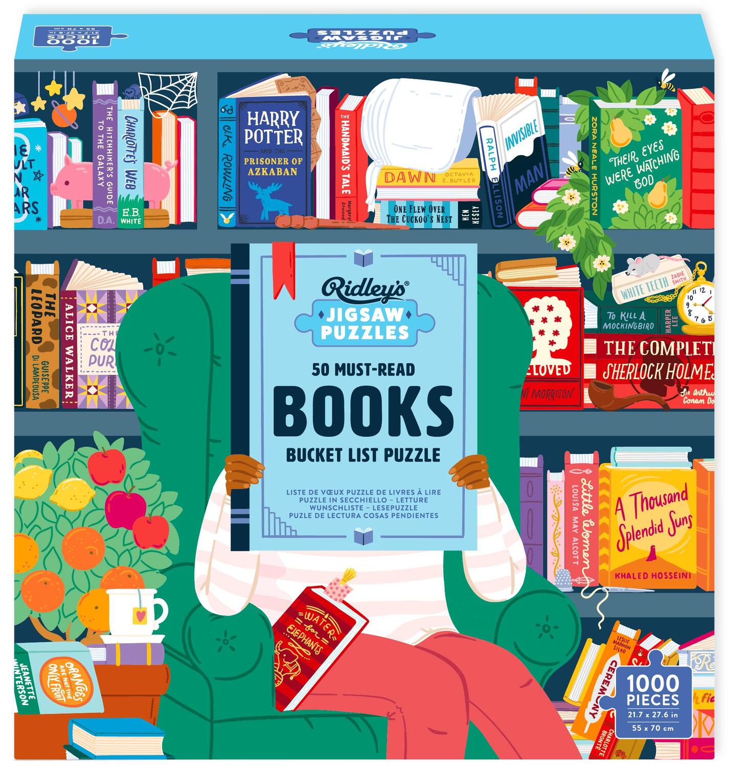 Cover: 9781797234694 | 50 Must-Read Books of the World Bucket List. 1000-Piece Puzzle | Spiel