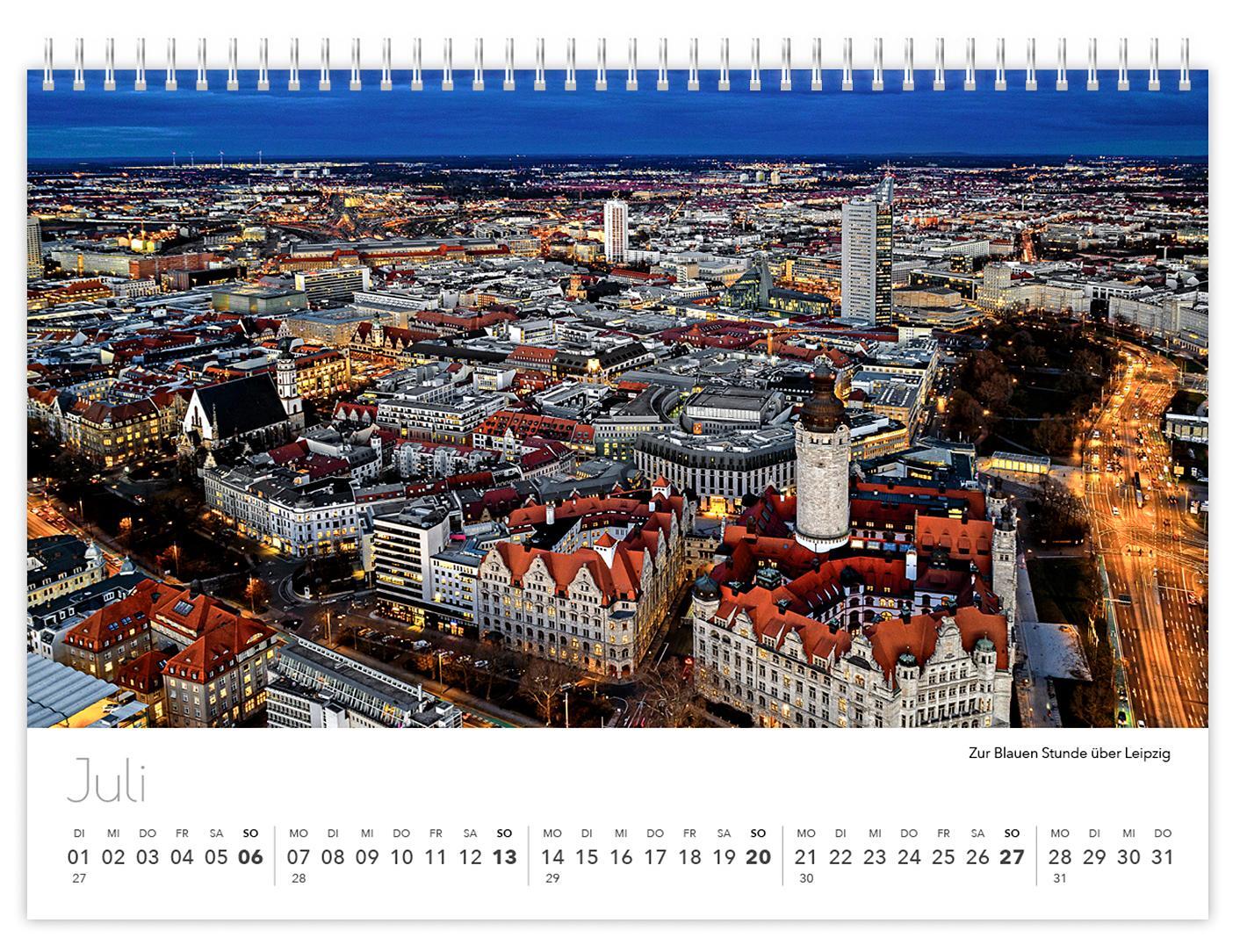 Bild: 9783910680821 | Kalender Sachsen von oben kompakt 2025 | 21 x 15 cm weißes Kalendarium