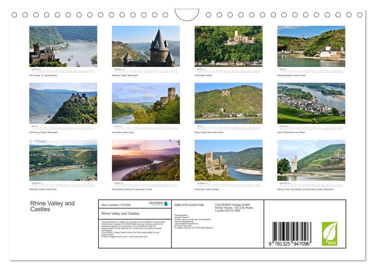 Bild: 9781325947096 | Rhine Valley and Castles (Wall Calendar 2025 DIN A4 landscape),...