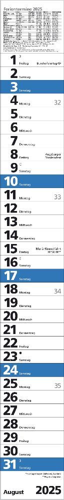 Bild: 9783731879572 | Streifenplaner Praktika Blau 2025 | Korsch Verlag | Kalender | 12 S.