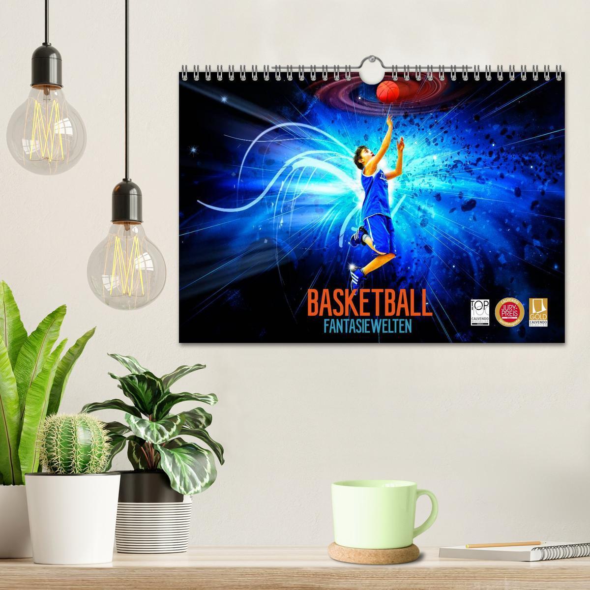 Bild: 9783435616558 | Basketball Fantasiewelten (Wandkalender 2025 DIN A4 quer), CALVENDO...