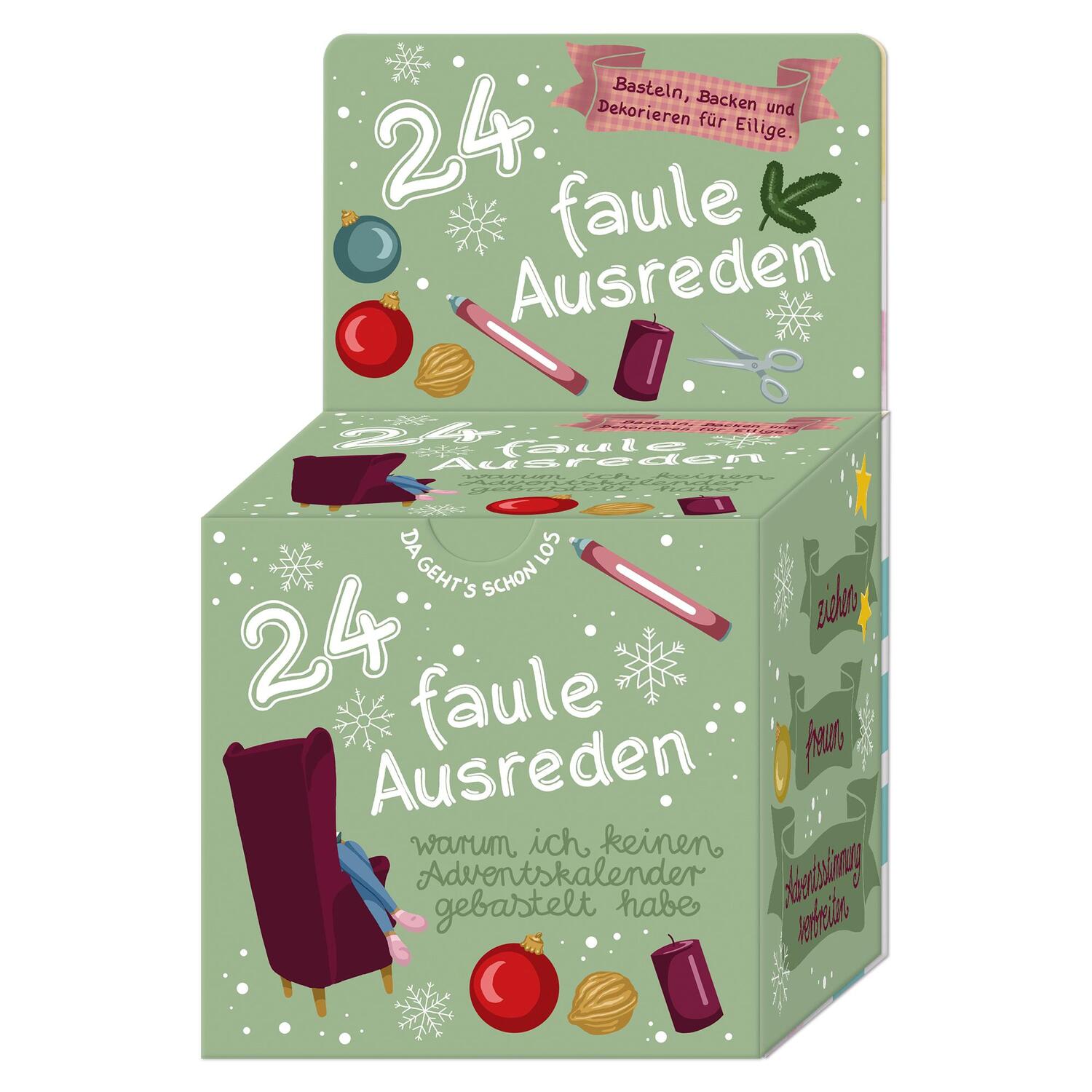 Cover: 9783963473807 | Adventskalender-Box "24 faule Ausreden" warum ich keinen...