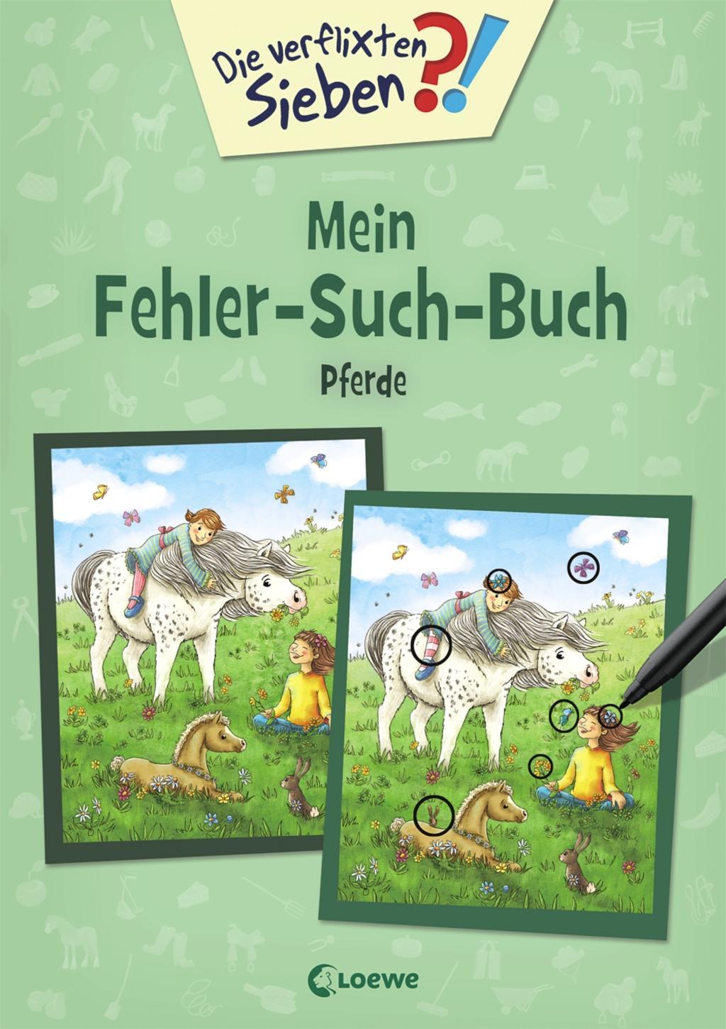 Cover: 9783743203419 | Mein Fehler-Such-Buch - Pferde | Die verflixten Sieben | Rätseln