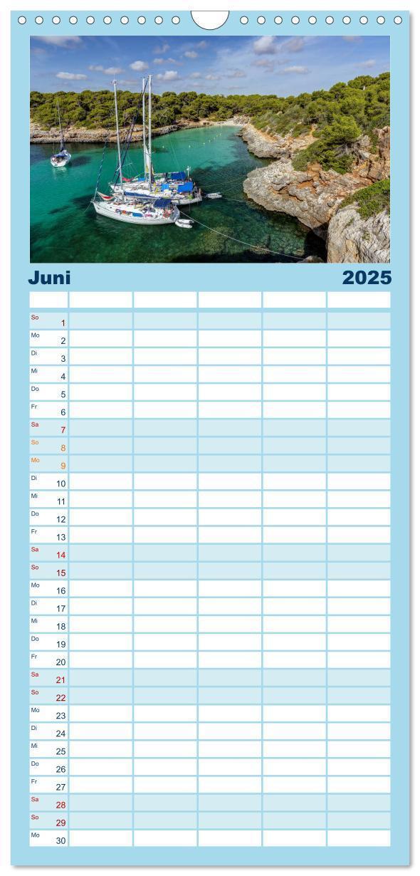 Bild: 9783457118054 | Familienplaner 2025 - Mallorca - Ahoi mit 5 Spalten (Wandkalender,...