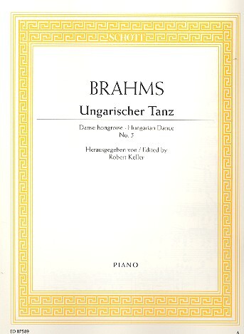 Cover: 9790001090209 | Ungarische Tanz 5 (Erleichtert) | Johannes Brahms | Buch