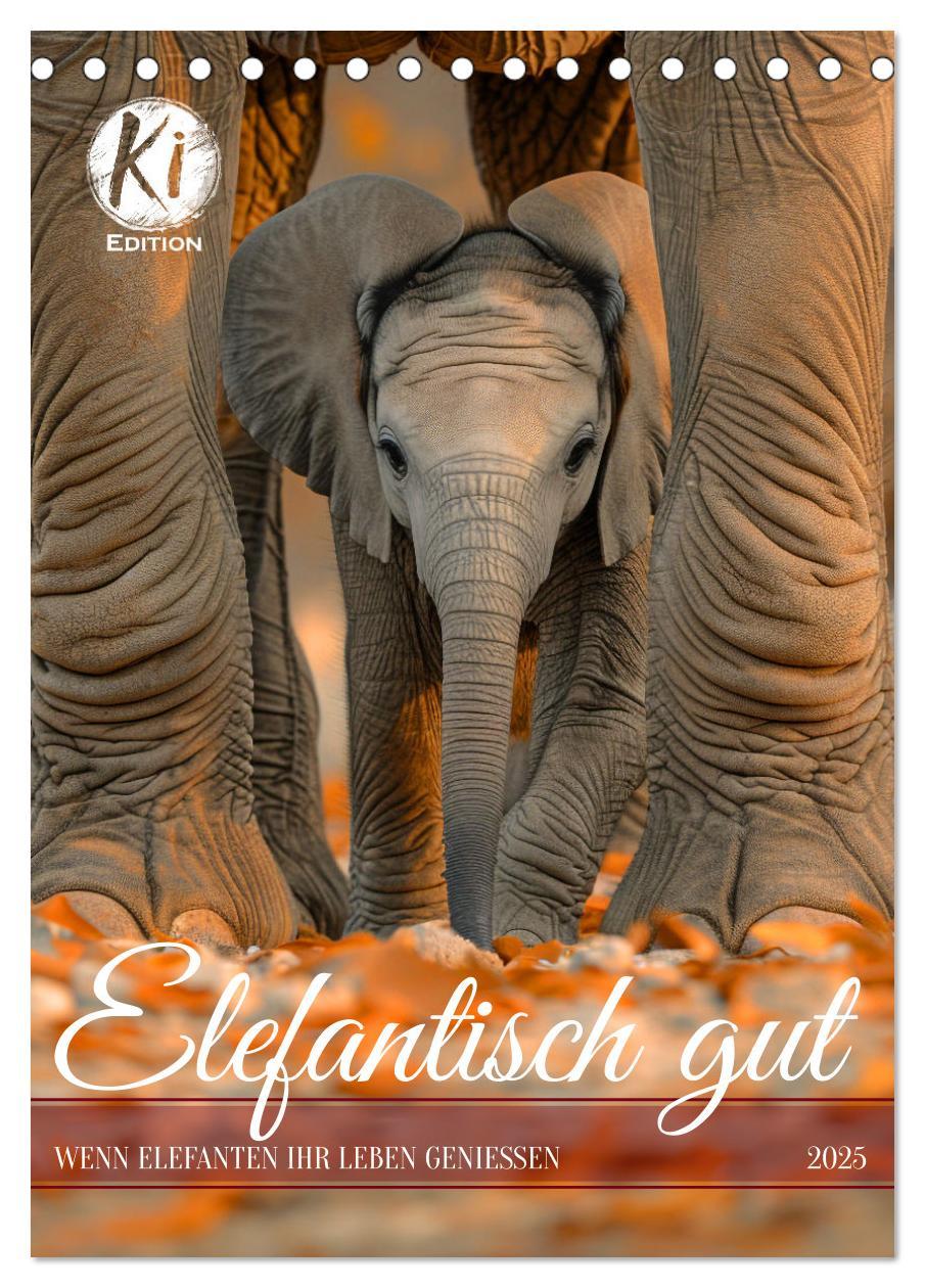 Cover: 9783383818738 | Elefantisch gut (Tischkalender 2025 DIN A5 hoch), CALVENDO...