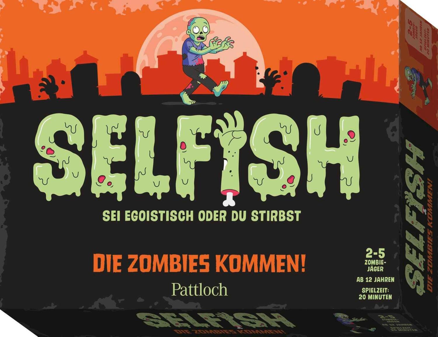 Cover: 4260308345623 | Selfish - Die Zombies kommen! | Ridley'S Games | Spiel | Schachtel