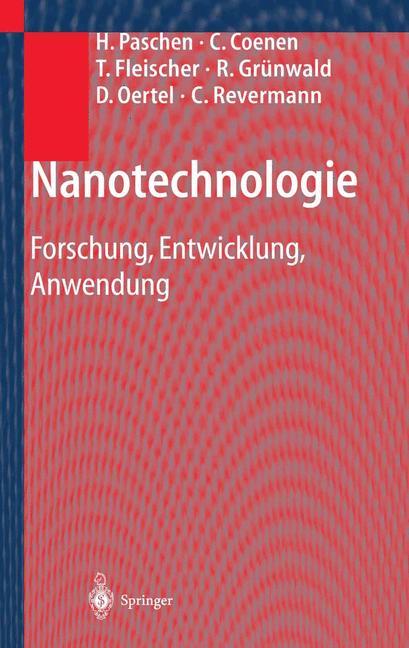 Cover: 9783662312148 | Nanotechnologie | Forschung, Entwicklung, Anwendung | Paschen (u. a.)