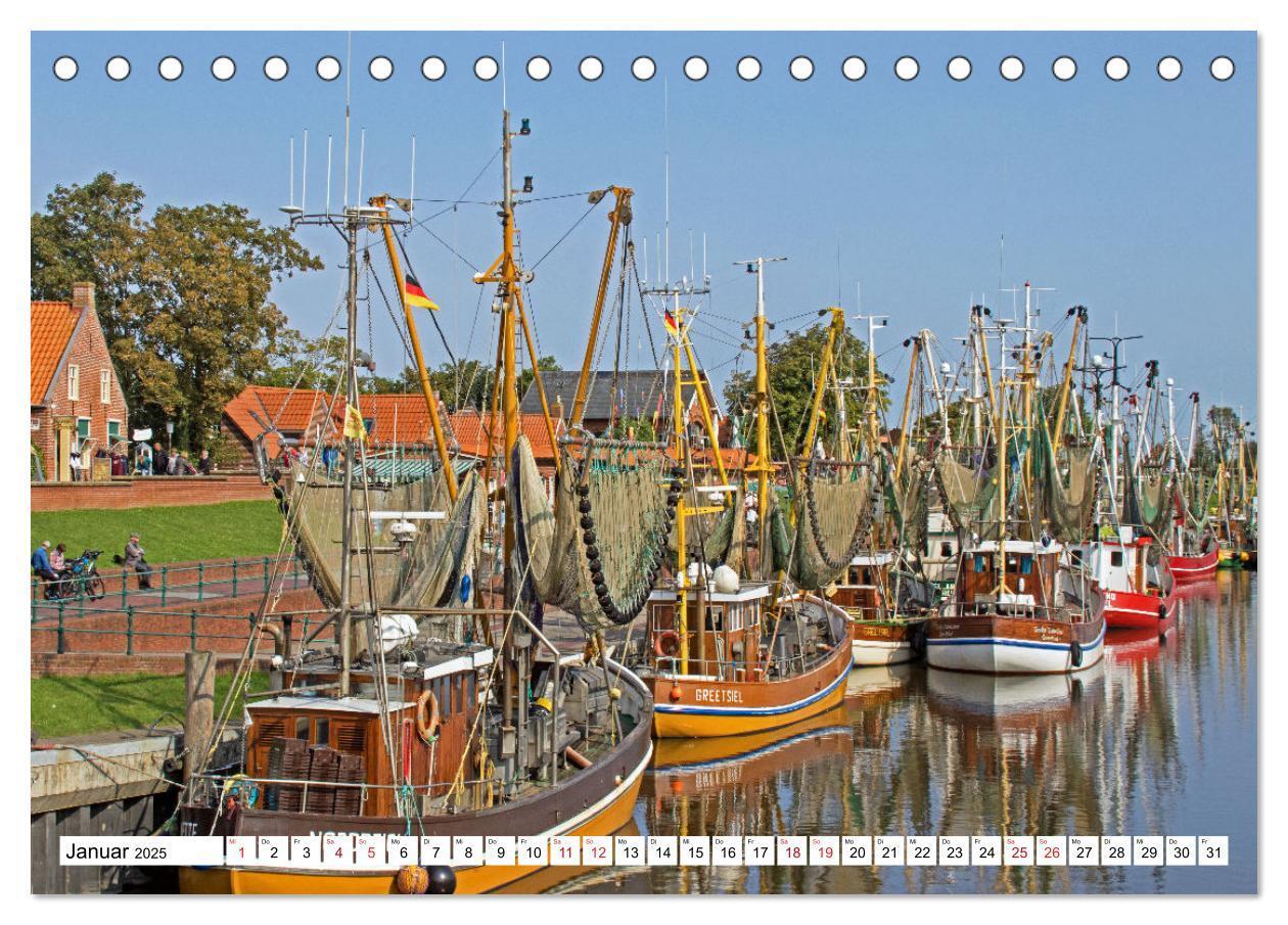 Bild: 9783435057177 | GREETSIEL - Schafe - Krabbenkutter - Möwen (Tischkalender 2025 DIN...