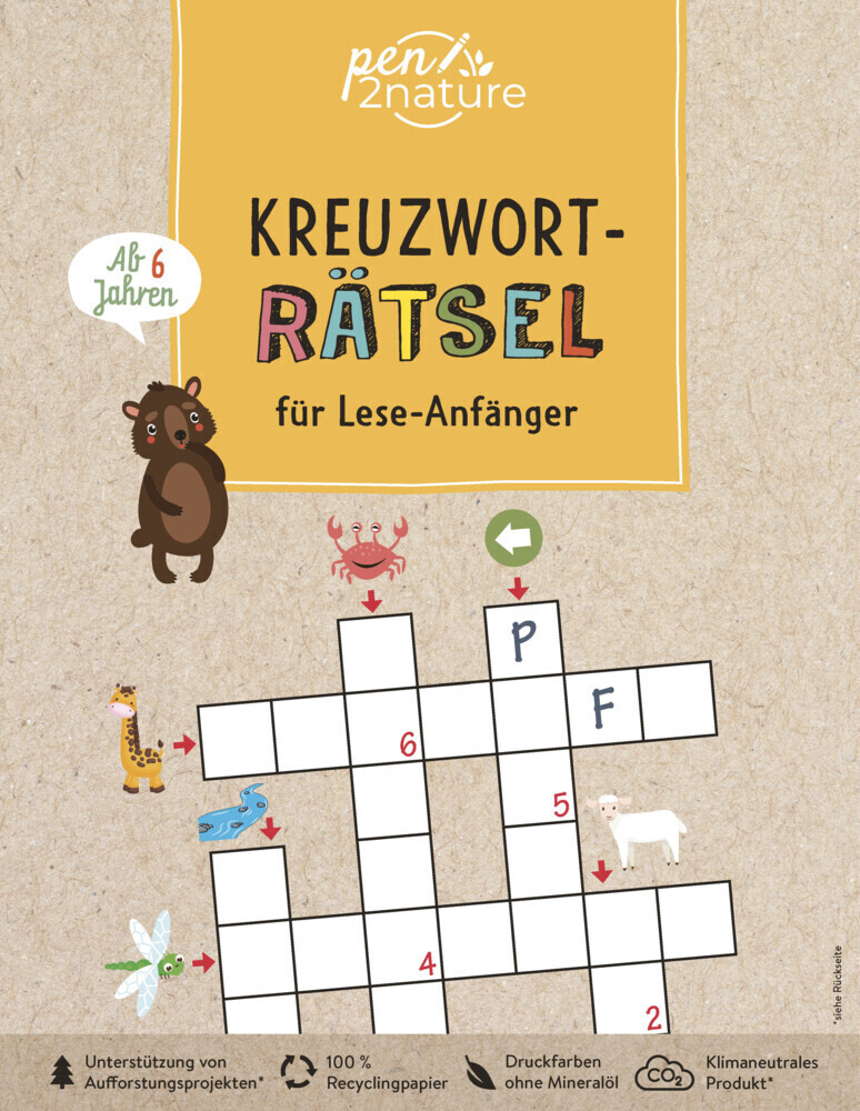 Cover: 9783987640254 | Kreuzworträtsel für Lese-Anfänger. Bunter Rätselspaß für Kinder ab...