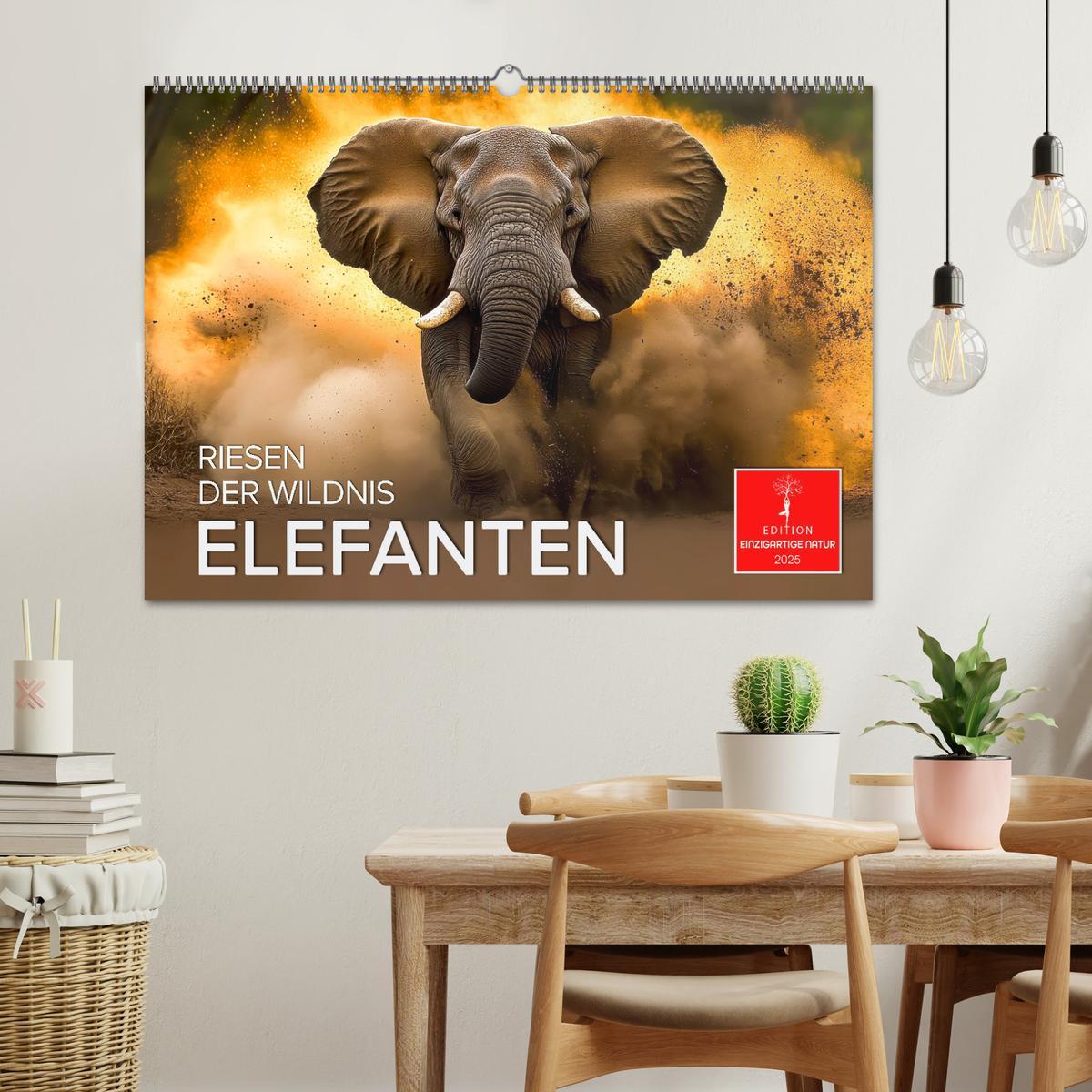 Bild: 9783457240496 | Elefanten - Riesen der Wildnis (Wandkalender 2025 DIN A2 quer),...