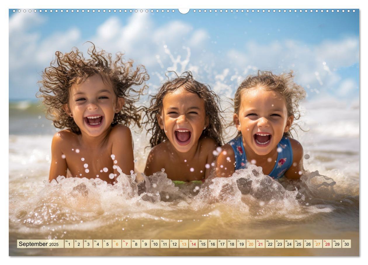 Bild: 9783383864797 | Kinder Lachen (hochwertiger Premium Wandkalender 2025 DIN A2 quer),...