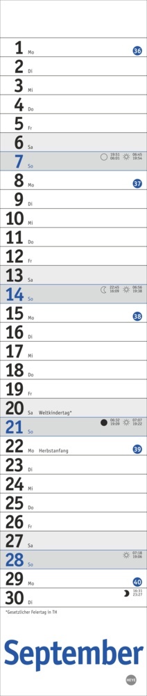 Bild: 9783756406357 | Langplaner mini, blau 2025 | Kalender | Spiralbindung | 13 S. | 2025