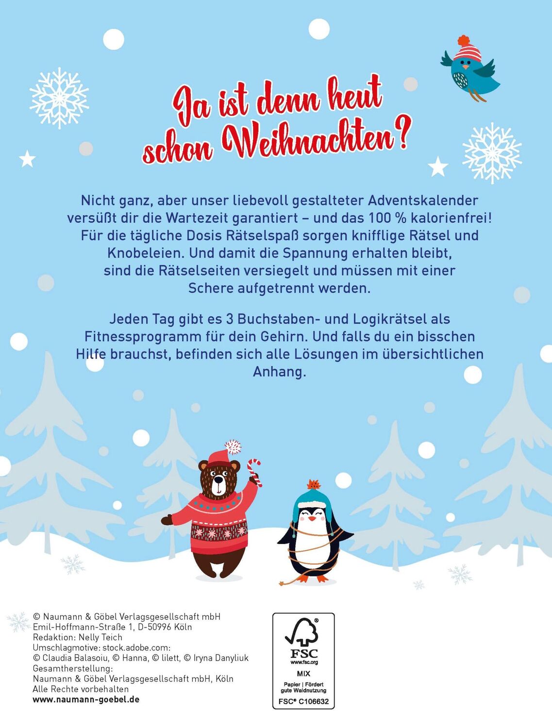 Rückseite: 9783625194538 | Adventskalender Gedächtnistraining | Taschenbuch | 108 S. | Deutsch