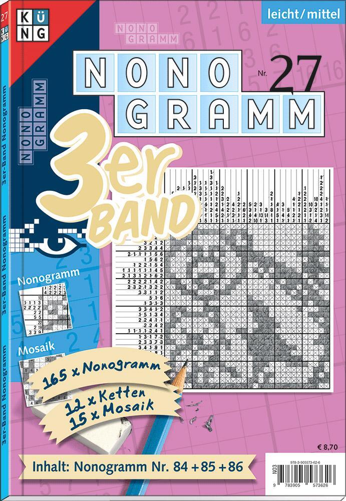 Cover: 9783905573626 | Nonogramm 3er-Band Nr. 27 | Rätsel fürs Auge | Conceptis Puzzles