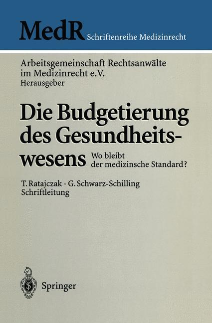 Cover: 9783540630715 | Die Budgetierung des Gesundheitswesens | V. | Taschenbuch | Paperback