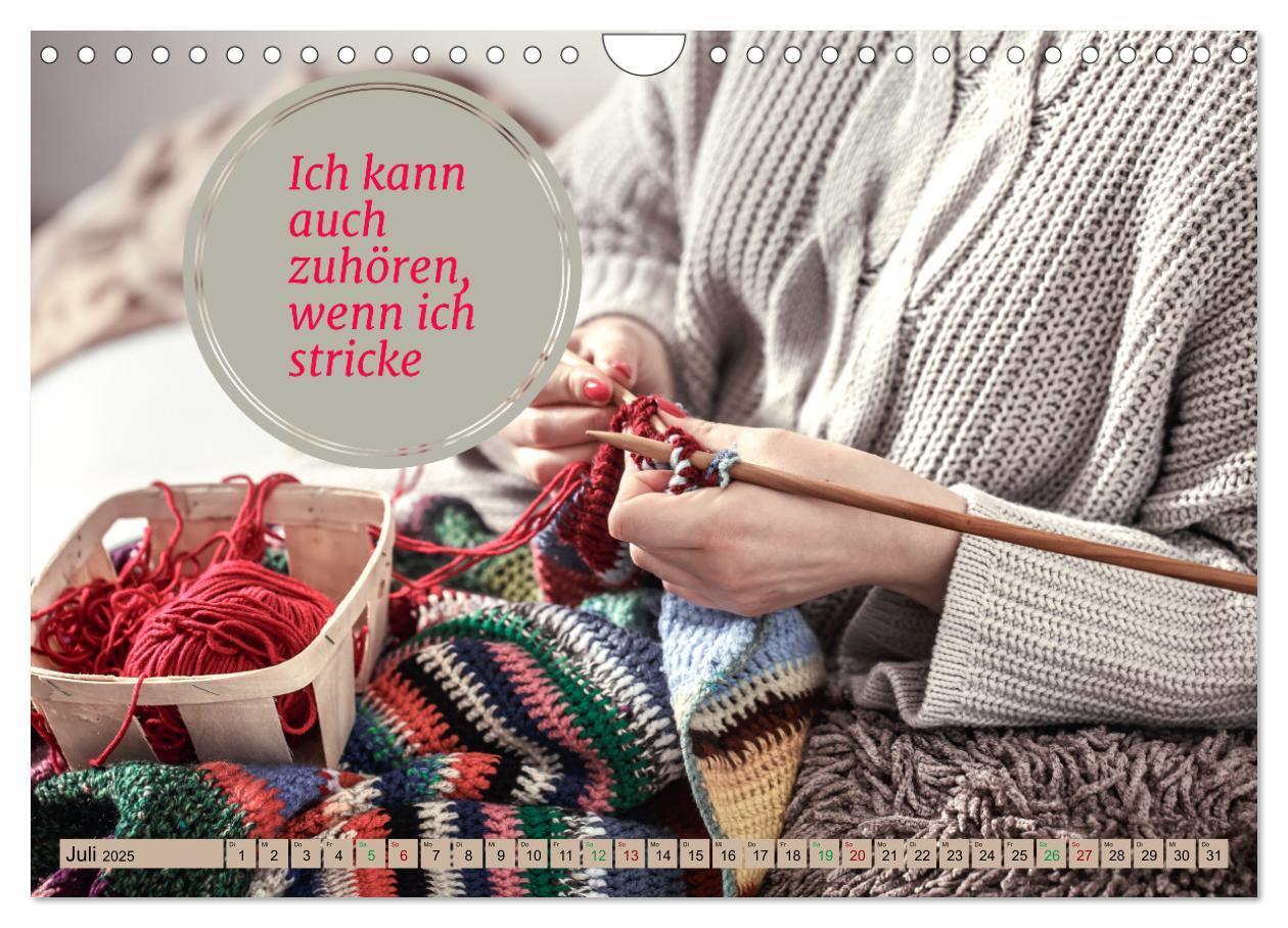 Bild: 9783383933479 | WOLLE Stricken ist eine Passion (Wandkalender 2025 DIN A4 quer),...