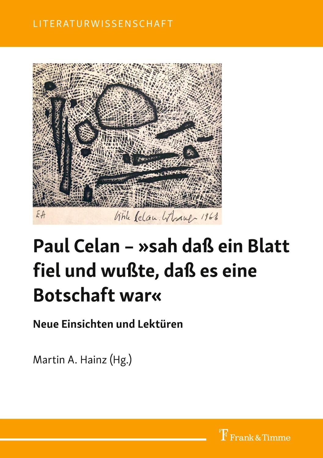 Cover: 9783732908622 | Paul Celan - »sah daß ein Blatt fiel und wußte, daß es eine...