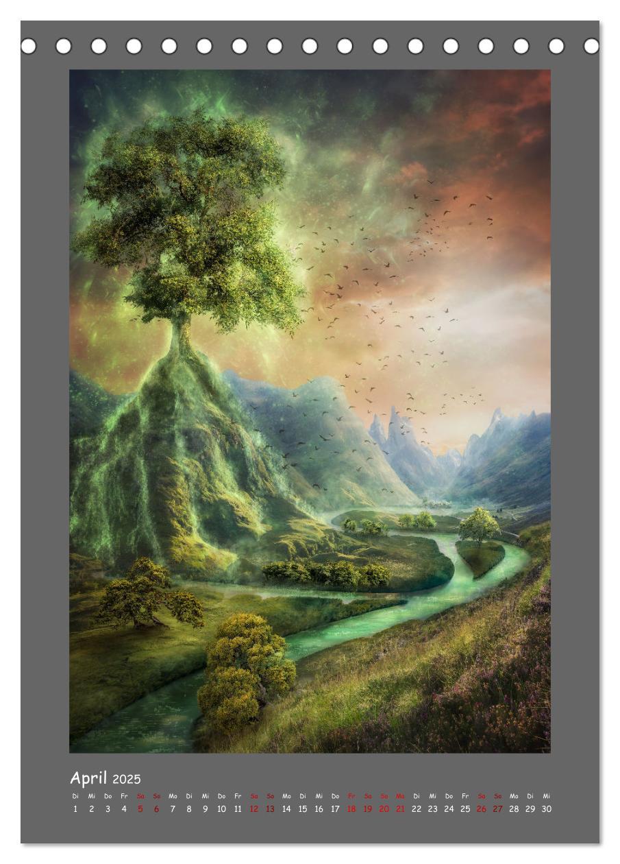 Bild: 9783435888184 | Yggdrasil - Der Baum des Lebens (Tischkalender 2025 DIN A5 hoch),...